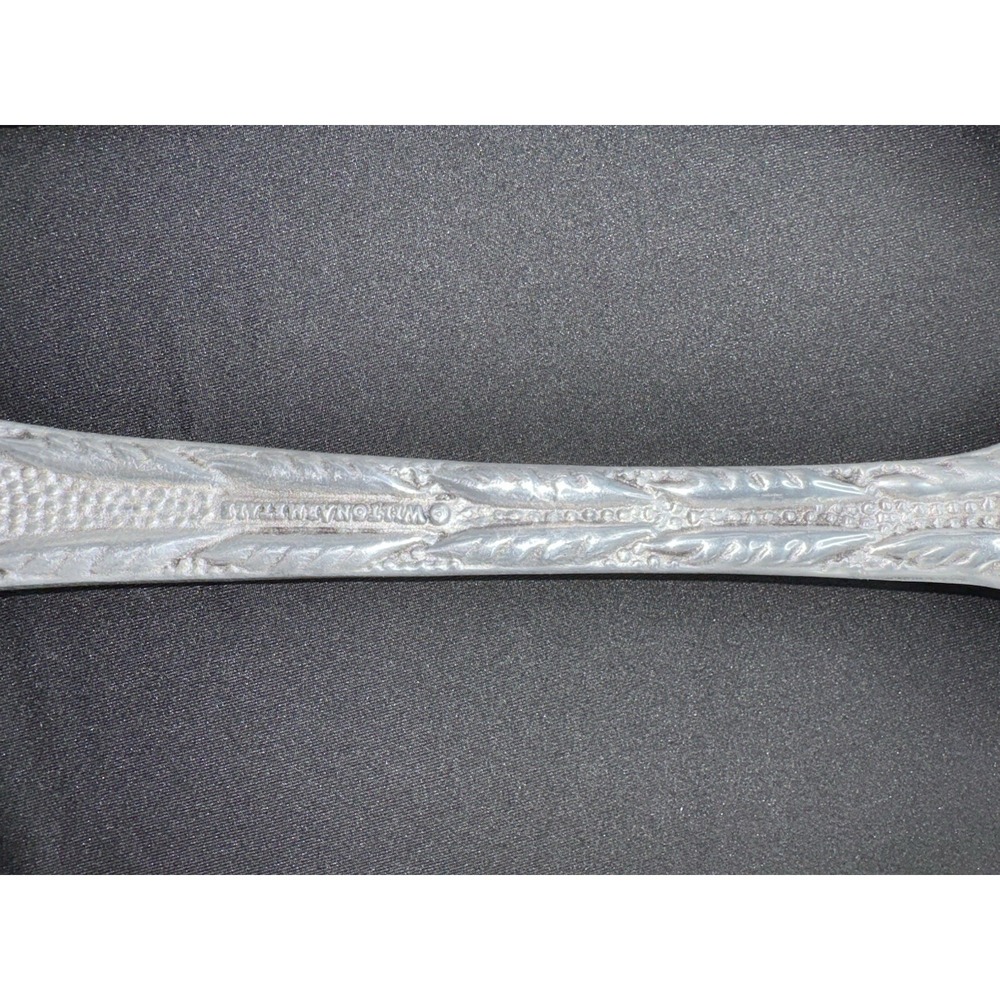 Vintage Wilton Armetale Large Salad Serving Utensils Fork & Spoon Tulip Pattern - Picture 4 of 8